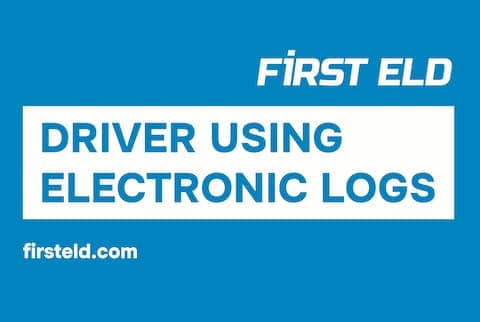 "DRIVER USING ELECTRONIC LOGS" DOT Stickers x2