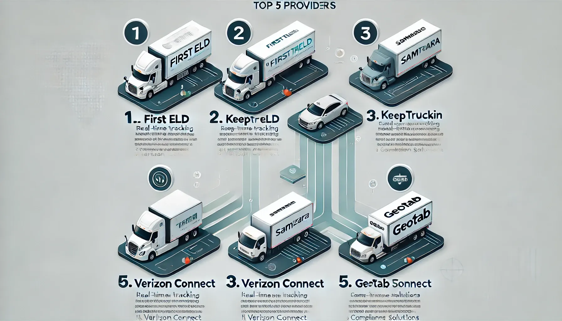 Top 5 Electronic Logging Device (ELD) Providers in the Trucking Industry